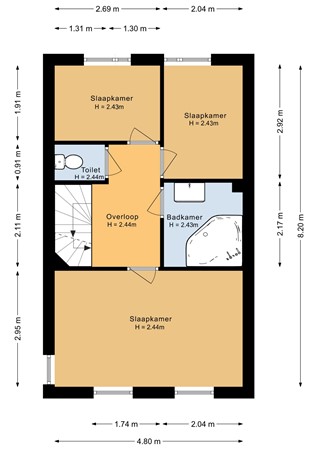 Floorplan - Carel Willinkplein 13, 4703 HD Roosendaal